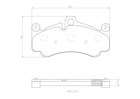 Гальмівні колодки (набір) BREMBO P65034