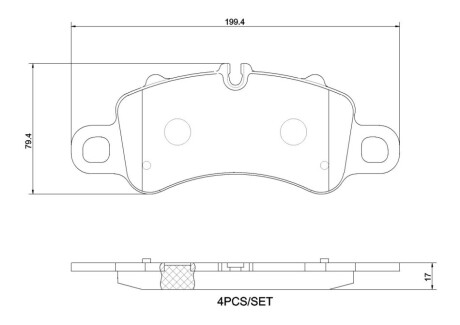 Klocki ham. PORSCHE 718 BOXSTER (982) 04/16-> / PORSCHE 718 BOXSTER Spyd BREMBO P65041