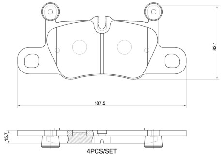 Гальмівні колодки дискові BREMBO P 65 044 (фото 1)