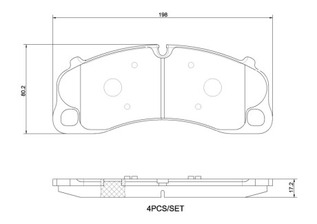 ПЕРЕДНІ ГАЛЬМІВНІ КОЛОДКИ BREMBO P 65 045