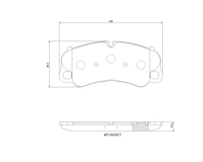 Klocki ham. PORSCHE 911 (992) 11/18-> / PORSCHE 911 Convertible (992) 01 BREMBO P65054