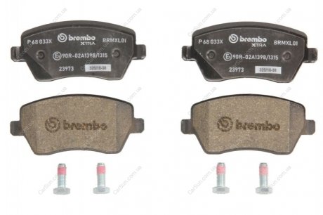Тормозные колодки дисковые - (D1060BH40A) BREMBO P68 033X (фото 1)