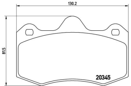 Гальмівні колодки, дискове гальмо (набір) BREMBO P68051 (фото 1)