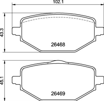 Гальмівні колодки дискові BREMBO P 68 076 (фото 1)