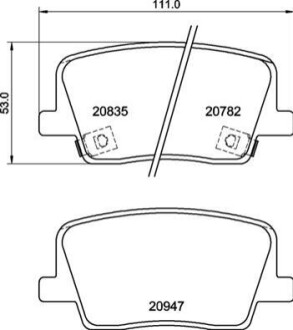 Гальмівні колодки дискові BREMBO P 77 003