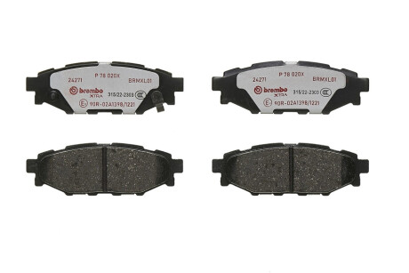 Колодки дискового тормоза BREMBO P 78 020X