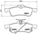 Комплект гальмівних колодок, дискове гальмо BREMBO P 83 087 (фото 2)