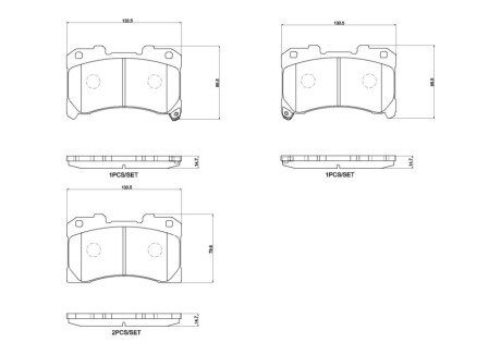 Klocki ham. TOYOTA YARIS (_P21_, _PA1_, _PH1_) 02/20-> BREMBO P83184