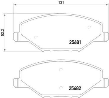 Колодки гальмівні (передні) Skoda Fabia II/III 07-/VW Polo 10- BREMBO P85121X