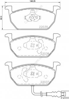 Комплект гальмівних колодок, дискове гальмо BREMBO P85137X