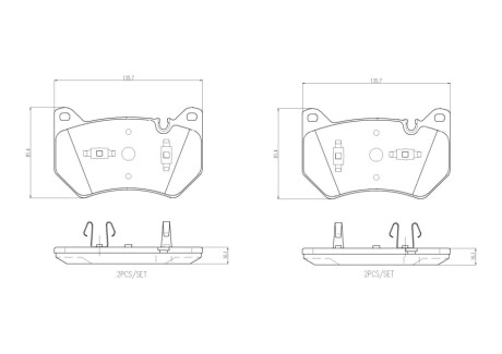 Гальмівні колодки дискові BREMBO P 85 181