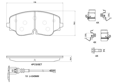 KLOCKI HAMULCOWE PRZOD BREMBO P 85 193