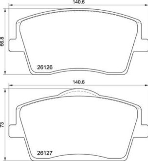 Гальмівні колодки дискові BREMBO P 86 031 (фото 1)