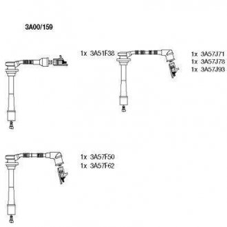 Комплект проводов зажигания BREMI 3A00/159 (фото 1)