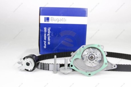 Комплект ГРМ (+помпа), (ремінь CD0251) 1.5dCi Micra III/Kubistar/Almera II 03- Bugatti KBU10011B (фото 1)