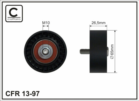 Ролик натяжитель ремня Renault Laguna 2.2D 93-01 - (7700872550 / 7700106708) CAFFARO 1397