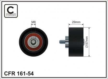 Обводной ролик ремня ГРМ - CAFFARO 161-54 (фото 1)