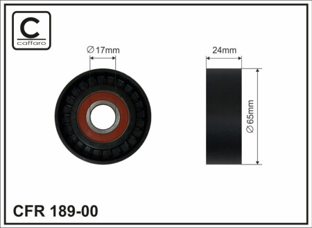 Ролик ремня генератора - (6RF145299C / 6RF145299A / 1J0145299) CAFFARO 189-00