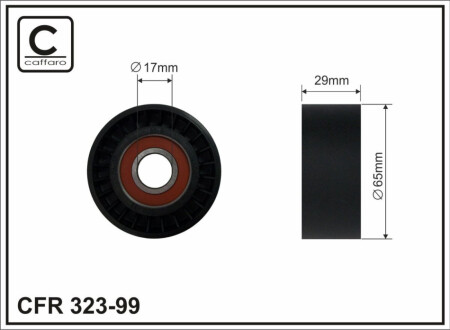 Ролик ремня генератора - (8200645234 / 8200357406 / 117507568R) CAFFARO 323-99