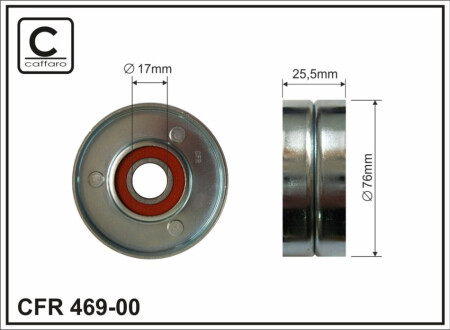 Ролик ремня генератора - (03C145299J) CAFFARO 469-00