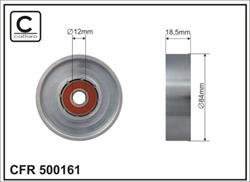 Ролик генератора Nissan Micra, Note 1.0-1.6 95-12 (84x18,5x12)(метал/гладкий) CAFFARO 500161