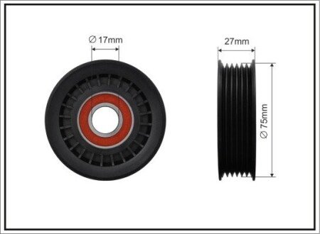 НАТЯЖНИЙ РОЛИК 75X17X22 CAFFARO 500519
