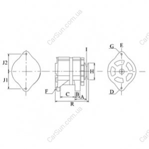 Alternator (14V, 70A) pasuje do: DAIHATSU SIRION, TERIOS, YRV 1.3 07.00- CARGO 115929