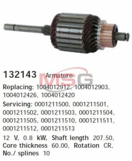 Детали стартеров-Bosch CARGO 132143