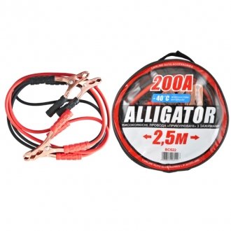Пускові дроти ALLIGATOR 200A 2,5м сумка - CarLife BC622 (фото 1)