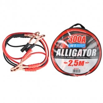 Пусковые провода ALLIGATOR 300A 2,5м сумка - CarLife BC632