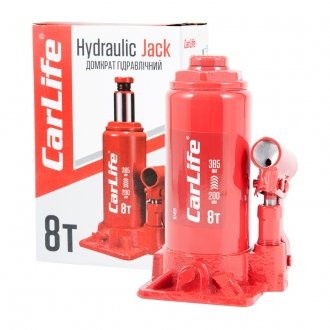 Домкрат пляшковий 8 т 200-385 мм гідравлічний - CarLife BJ408