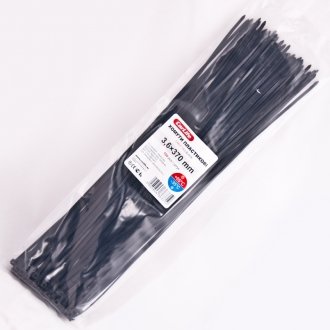 Хомуты пластиковые черные 3.6x370 (100шт)) - CarLife BL3.6x370 (фото 1)