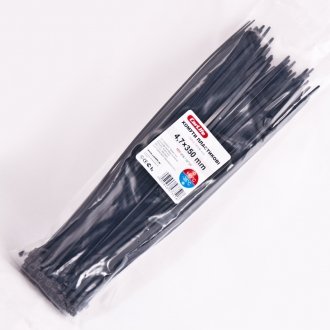 Хомути пластикові чорні 4,8x350 CarLife BL4.8x350 (фото 1)