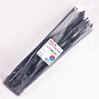 Хомути пластикові чорні 4.8х380 (100шт))) - CarLife BL4.8x380 (фото 1)