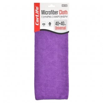 Ганчірка З Мікрофібри 40*40Cm Фіолетова CarLife CC923 (фото 1)