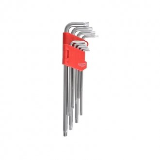Набор Г-образных ключей TORX длинный 9 шт - CarLife WR 2113 (фото 1)