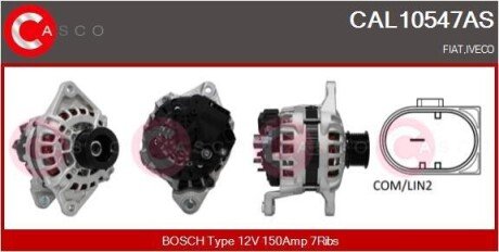 ГЕНЕРАТОР 12V 150A CASCO CAL10547AS