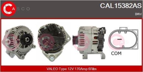 ГЕНЕРАТОР 12V 170A CASCO CAL15382AS