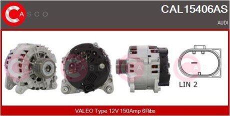 ГЕНЕРАТОР 12V 150A CASCO CAL15406AS