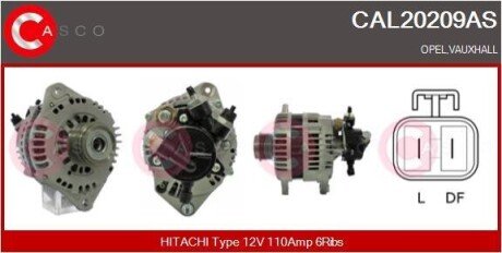 ГЕНЕРАТОР 12V 110A CASCO CAL20209AS