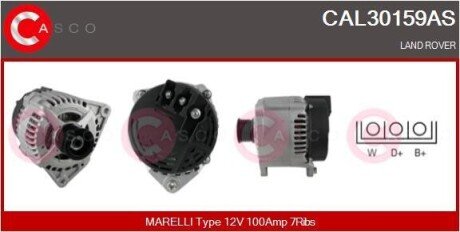 ALTERNATOR 12V 100A CASCO CAL30159AS (фото 1)