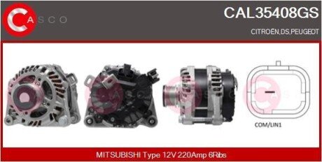 ГЕНЕРАТОР 12V 220A MITSUBISHI OE CASCO CAL35408GS