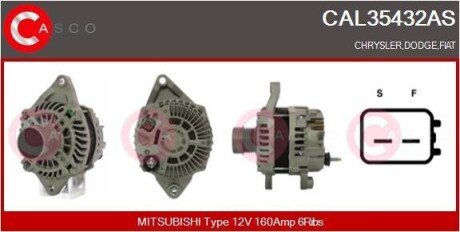 ALTERNATOR 12V 160A CASCO CAL35432AS