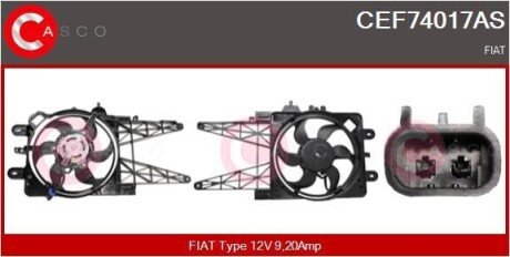 WENTYLATOR CHLODNICY CASCO CEF74017AS