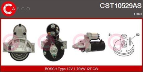 СТАРТЕР 12V 1.7KW CASCO CST10529AS