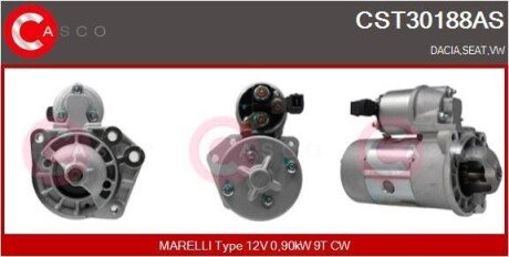 СТАРТЕР 12V 0.9KW CASCO CST30188AS