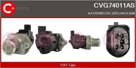 Клапан EGR Fiat Ducato/Doblo 1.6-2.0D 10- CASCO CVG74011AS