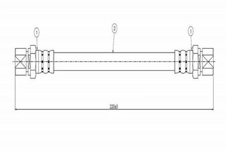 Шланг тормозной задний CAVO C800 668A