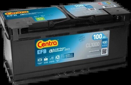 ЦЕНТРАЛЬНА БАТАРЕЯ EFB 100AH ​​​​850A P+ CENTRA CL1000