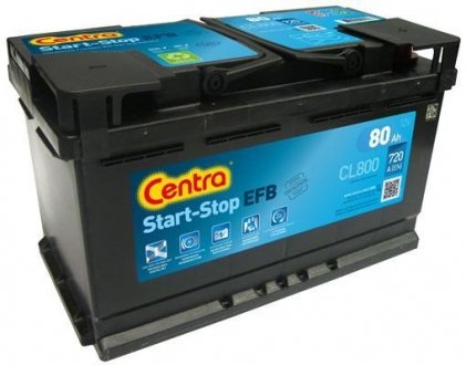 AKUMULATOR EFB 80AH 720A CENTRA CL800